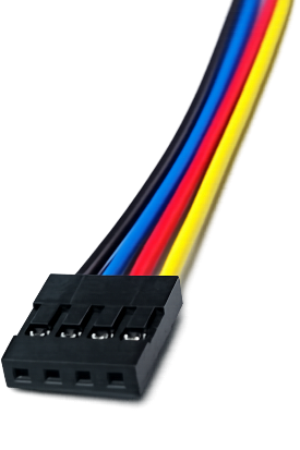 Conector 4 Vias Botão de Vidro Elétrico
